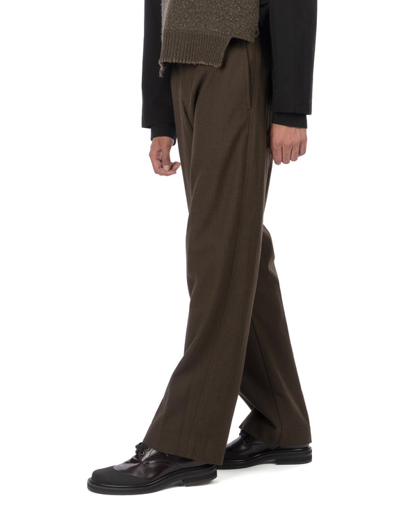 Craig Green | Utility Herringbone Wool Trouser Green - Concrete