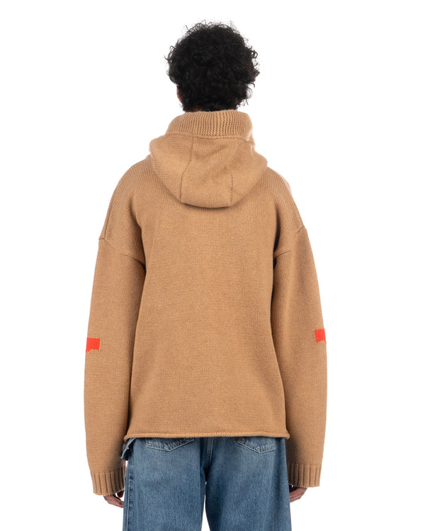 JW Anderson | Zip Up Anchor Hoodie Beige - Concrete