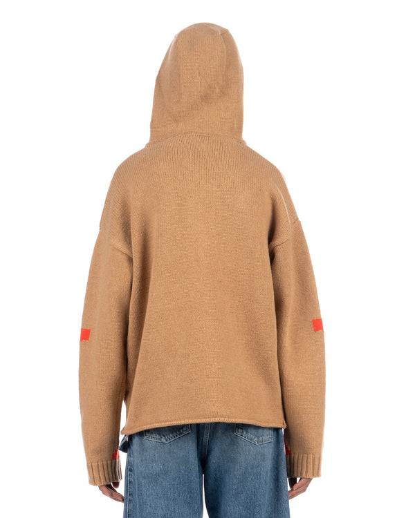 JW Anderson | Zip Up Anchor Hoodie Beige - Concrete