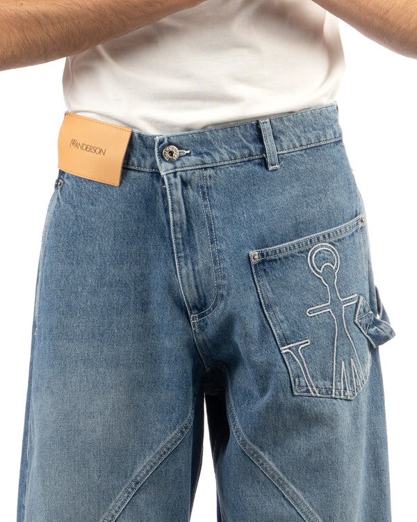 JW Anderson | Twisted Workwear Jeans Light Blue - Concrete