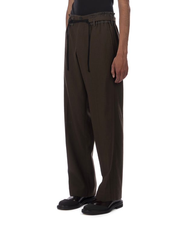 Craig Green | Utility Herringbone Wool Trouser Green - Concrete