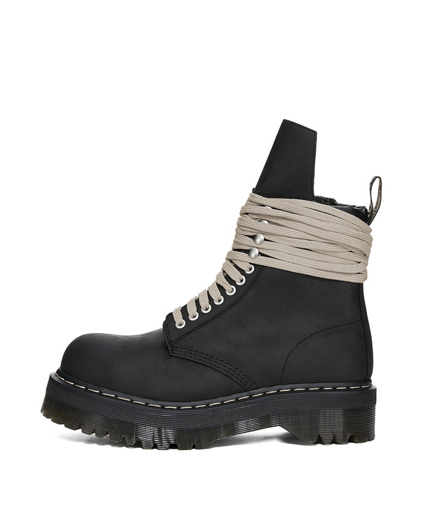 Rick Owens | x Dr. Martens Quad Sole Steel Toe Boot Black - Concrete