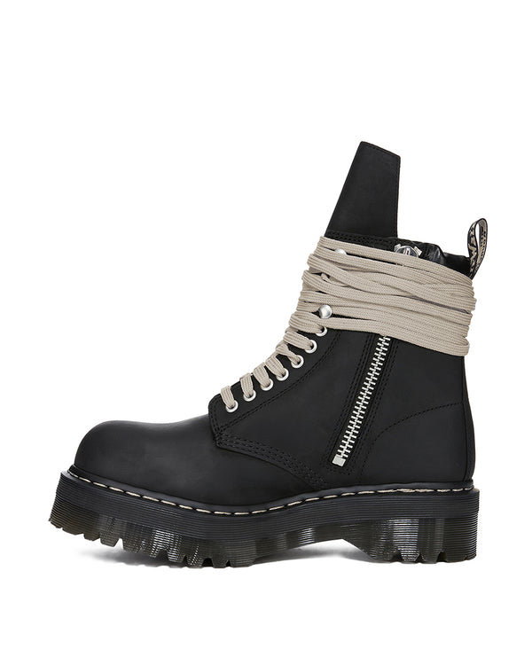 Rick Owens | x Dr. Martens Quad Sole Steel Toe Boot Black - Concrete