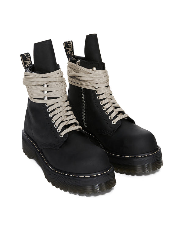 Rick Owens | x Dr. Martens Quad Sole Steel Toe Boot Black - Concrete