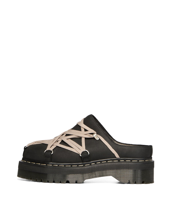 Rick Owens | x Dr. Martens Quad Sole Megalace Mule Black - Concrete