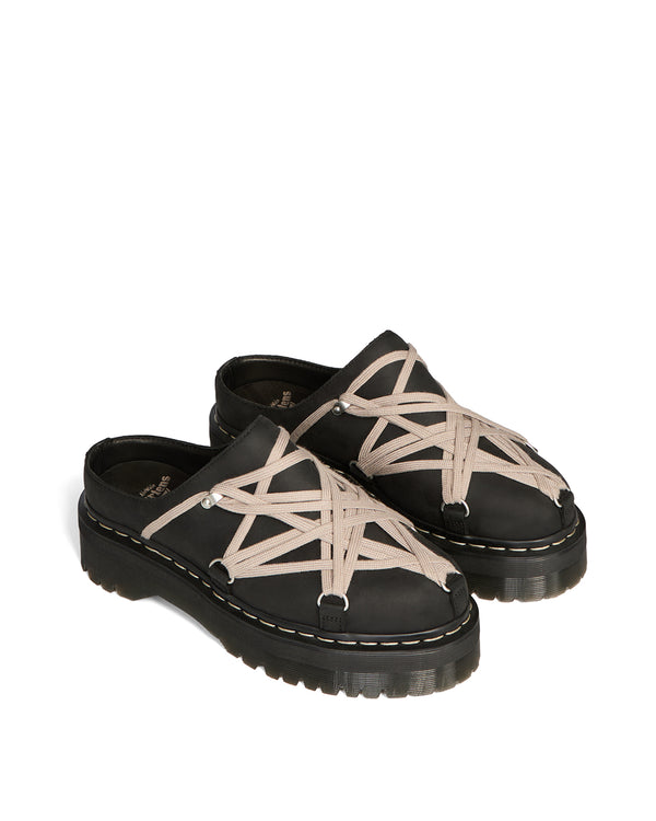 Rick Owens | x Dr. Martens Quad Sole Megalace Mule Black - Concrete