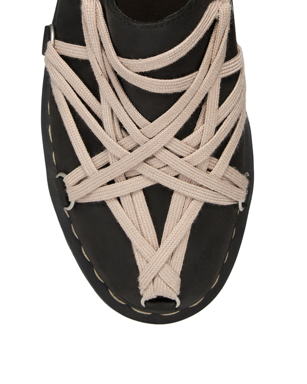 Rick Owens | x Dr. Martens Quad Sole Megalace Mule Black - Concrete