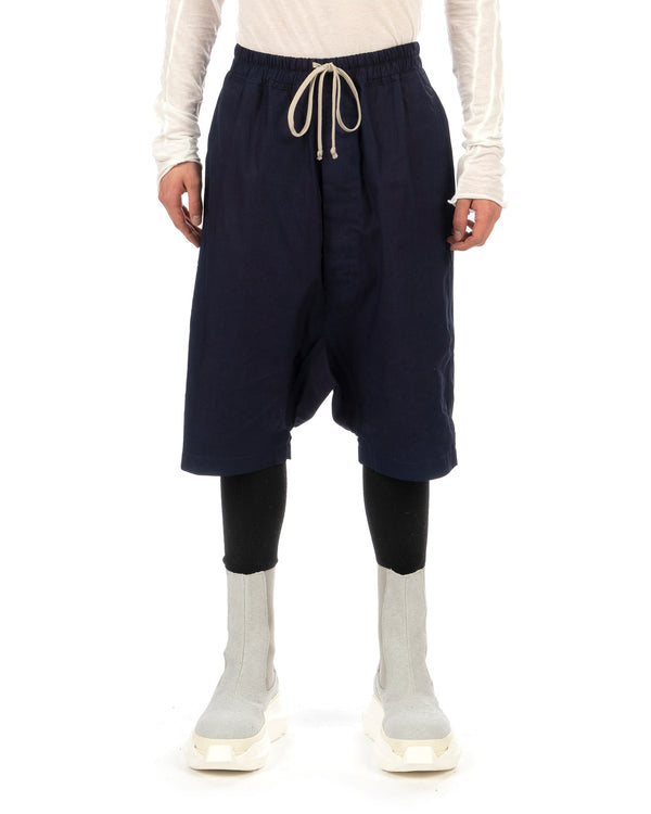 DRKSHDW by Rick Owens | Drawstring Pod Shorts Indigo - Concrete