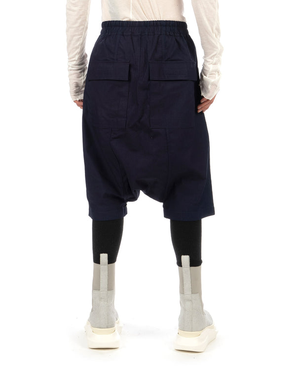 DRKSHDW by Rick Owens | Drawstring Pod Shorts Indigo - Concrete