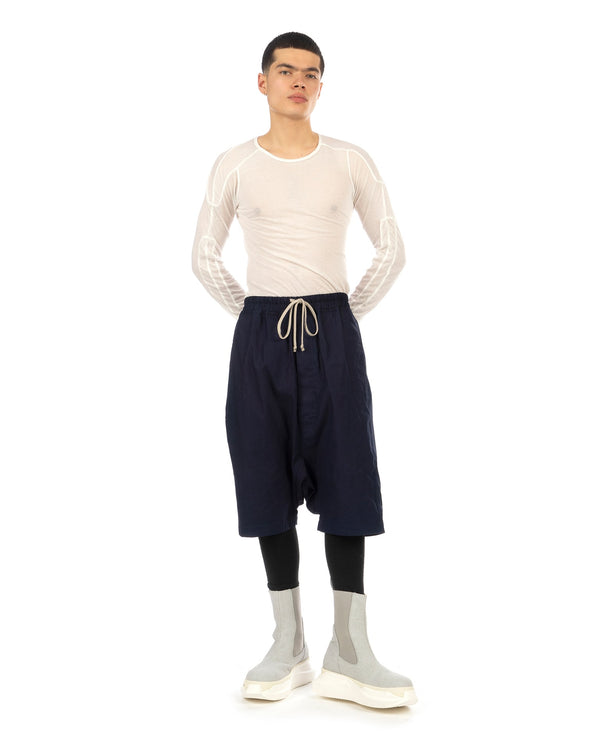 DRKSHDW by Rick Owens | Drawstring Pod Shorts Indigo - Concrete