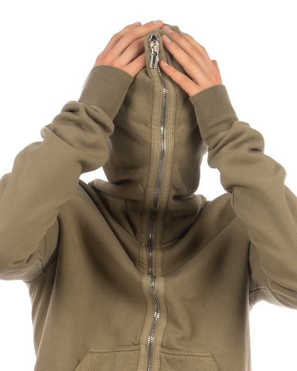 DRKSHDW by Rick Owens | Gimp Zipped Hoodie Pale Green - Concrete
