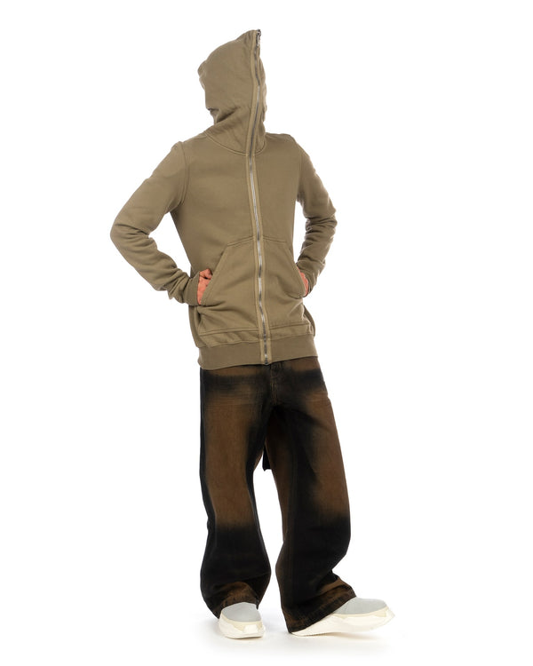 DRKSHDW by Rick Owens | Gimp Zipped Hoodie Pale Green - Concrete