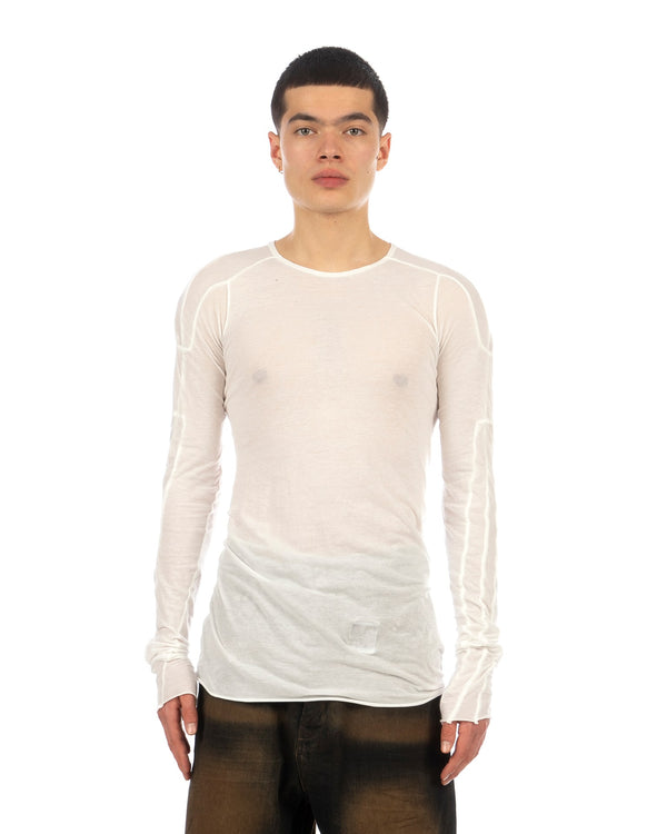 DRKSHDW by Rick Owens | Scarification LS T-Shirt Milk - Concrete