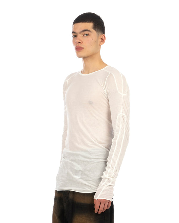 DRKSHDW by Rick Owens | Scarification LS T-Shirt Milk - Concrete