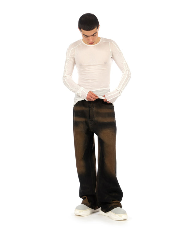 DRKSHDW by Rick Owens | Scarification LS T-Shirt Milk - Concrete