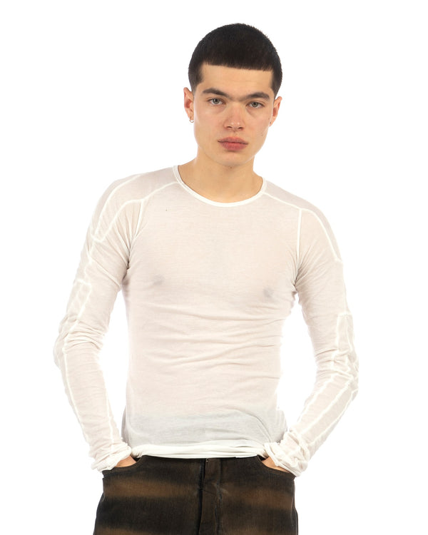 DRKSHDW by Rick Owens | Scarification LS T-Shirt Milk - Concrete
