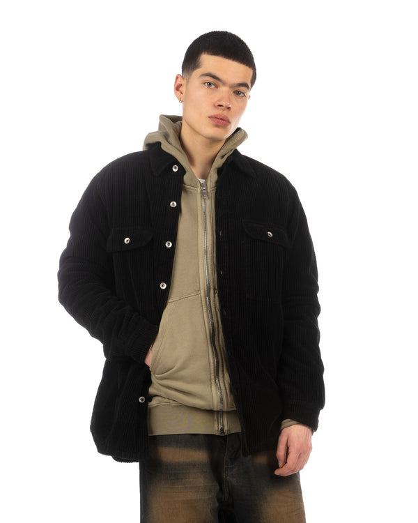 DRKSHDW by Rick Owens | Woven Padded Corduroy Jacket Black - Concrete