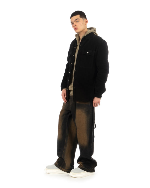 DRKSHDW by Rick Owens | Woven Padded Corduroy Jacket Black - Concrete