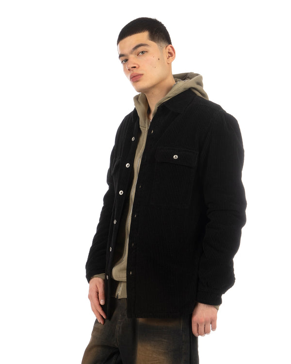 DRKSHDW by Rick Owens | Woven Padded Corduroy Jacket Black - Concrete
