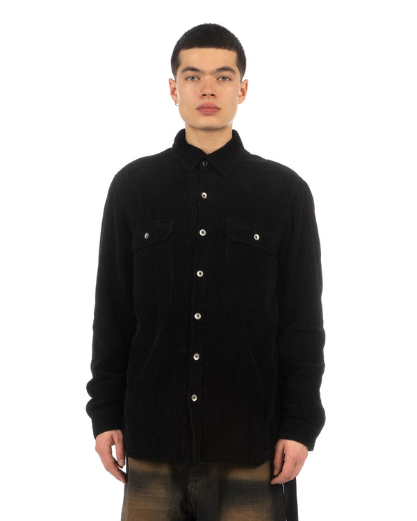 DRKSHDW by Rick Owens | Woven Padded Corduroy Jacket Black - Concrete