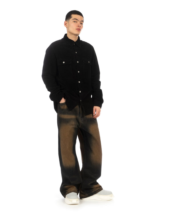 DRKSHDW by Rick Owens | Woven Padded Corduroy Jacket Black - Concrete