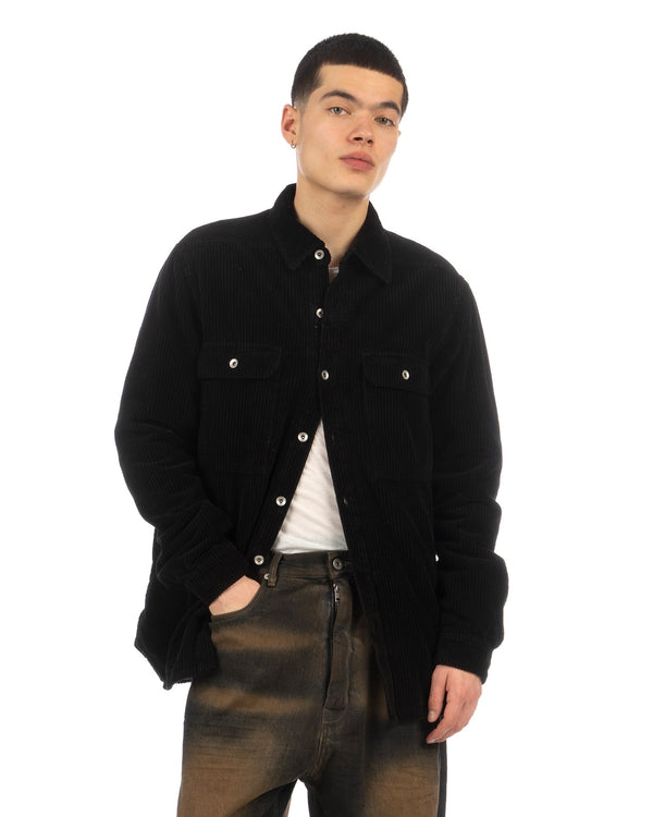 DRKSHDW by Rick Owens | Woven Padded Corduroy Jacket Black - Concrete