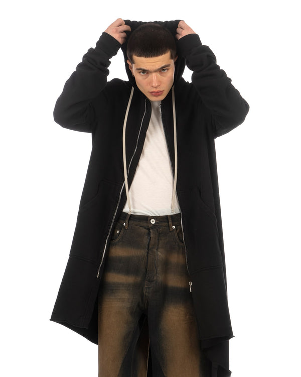 DRKSHDW by Rick Owens | Hoodie Fishtail Parka Black - Concrete
