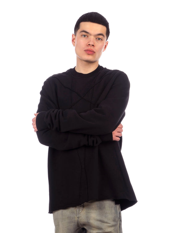 DRKSHDW by Rick Owens | Crewneck Felpa Black - Concrete
