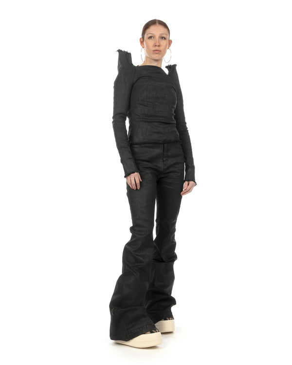 DRKSHDW by Rick Owens | W Bolan Bootcut Black Wax - Concrete