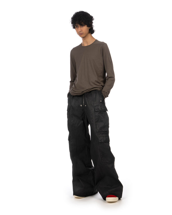 DRKSHDW by Rick Owens | Denim Double Cargo Pants Black - Concrete