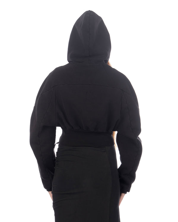 DRKSHDW by Rick Owens | Collage Zipped Hoodie Black - Concrete