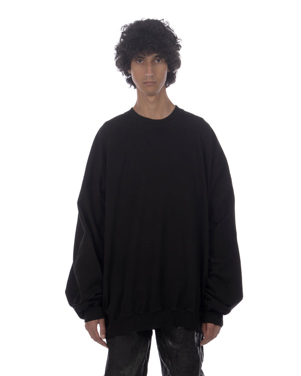 DRKSHDW by Rick Owens | Hun Oversized Crewneck Sweatshirt Black