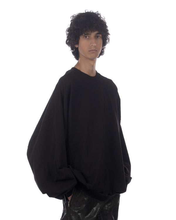 DRKSHDW by Rick Owens | Hun Oversized Crewneck Sweatshirt Black