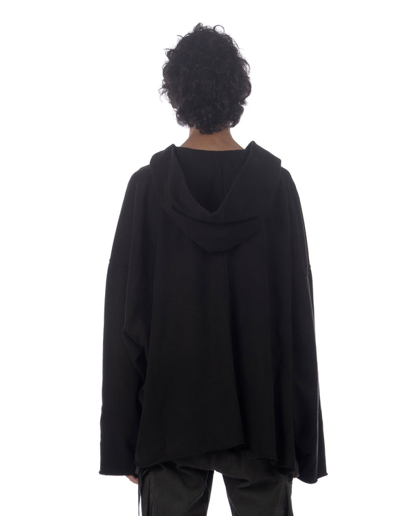 DRKSHDW by Rick Owens | LS Kaftan Knit Sweatshirt Black