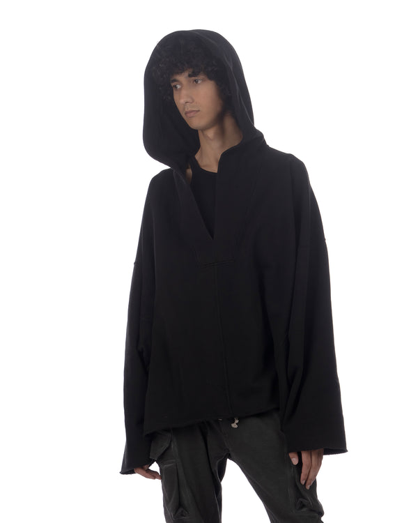 DRKSHDW by Rick Owens | LS Kaftan Knit Sweatshirt Black