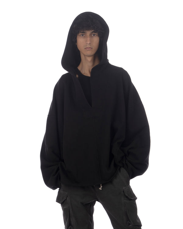 DRKSHDW by Rick Owens | LS Kaftan Knit Sweatshirt Black