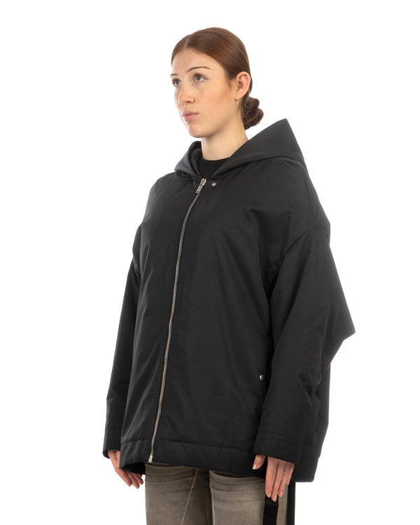 DRKSHDW by Rick Owens | W Hooded Peter Jacket Black - Concrete