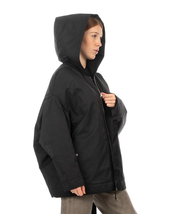 DRKSHDW by Rick Owens | W Hooded Peter Jacket Black - Concrete