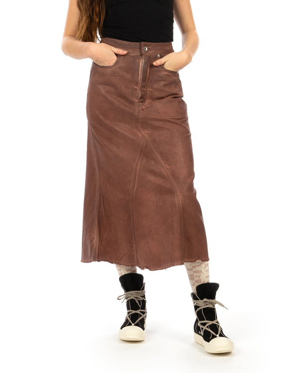 DRKSHDW by Rick Owens | Godet Skirt Terra - Concrete