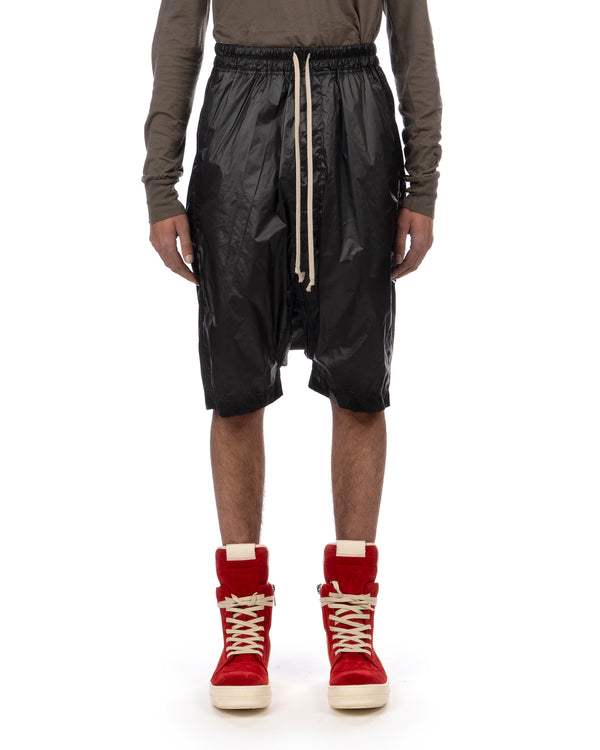 DRKSHDW by Rick Owens | Drawstring Nylon Short Black - Concrete