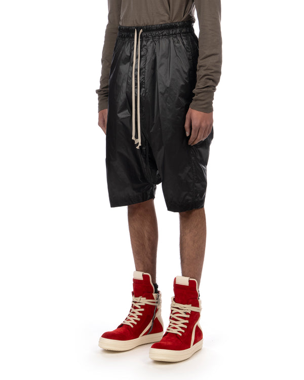 DRKSHDW by Rick Owens | Drawstring Nylon Short Black - Concrete