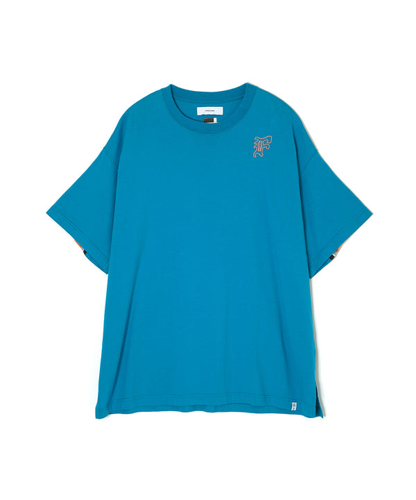 FACETASM | Rib Big T-Shirt Blue - Concrete