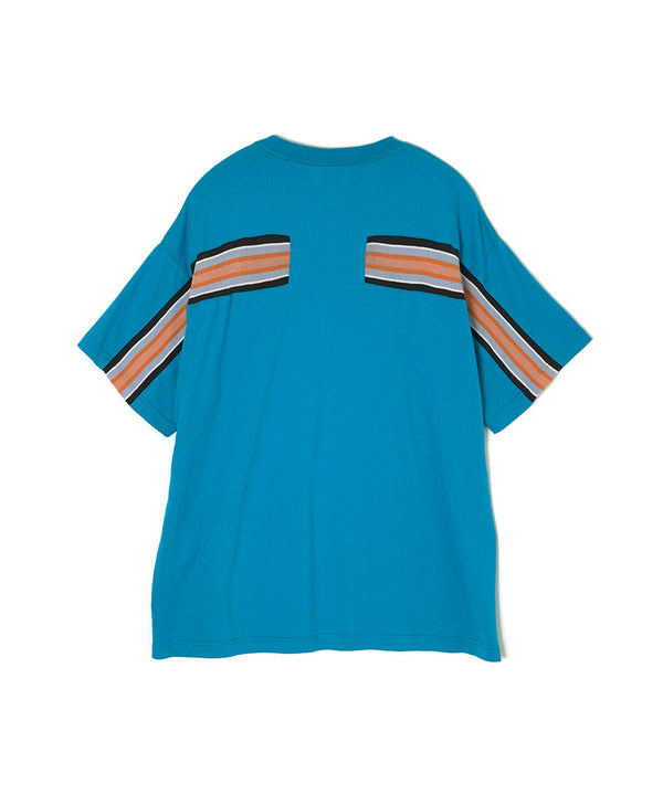 FACETASM | Rib Big T-Shirt Blue - Concrete