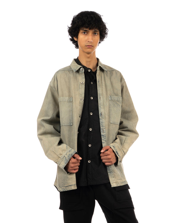 DRKSHDW by Rick Owens | Jumbo Denim Jacket Mineral Pearl - Concrete
