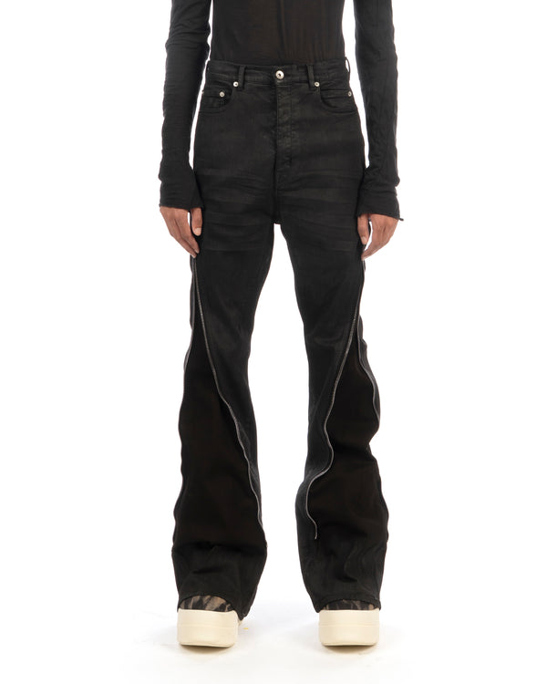 DRKSHDW by Rick Owens | Bolan Denim Pants Black Wax - Concrete