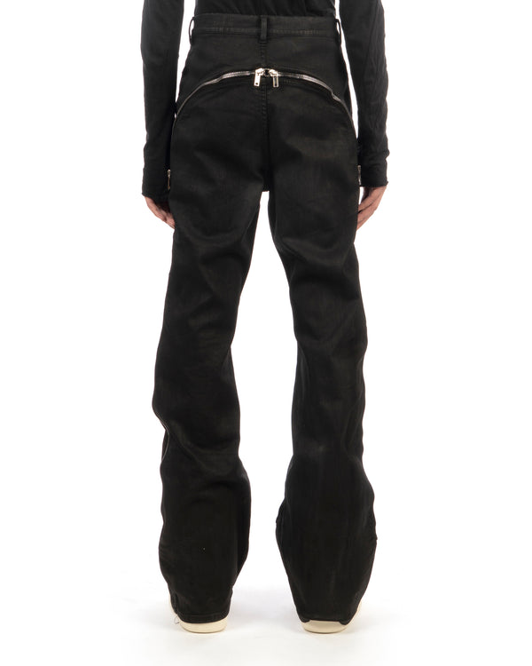 DRKSHDW by Rick Owens | Bolan Denim Pants Black Wax - Concrete