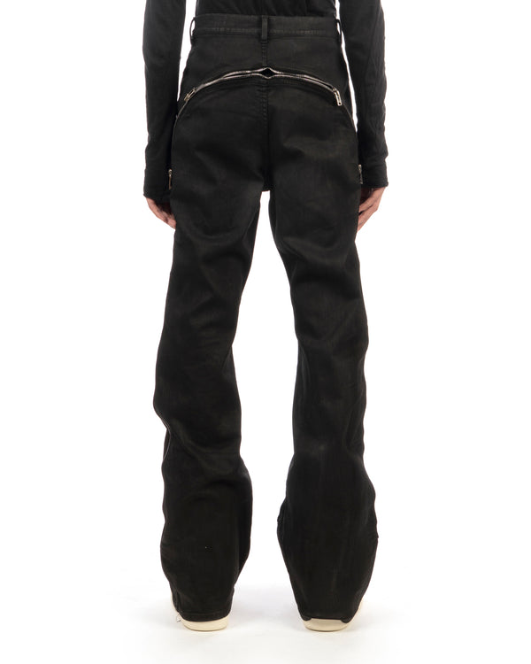 DRKSHDW by Rick Owens | Bolan Denim Pants Black Wax - Concrete