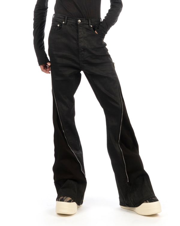 DRKSHDW by Rick Owens | Bolan Denim Pants Black Wax - Concrete