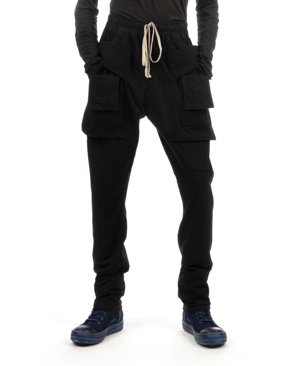 DRKSHDW by Rick Owens | Creatch Cargo Knit Pants Black - Concrete