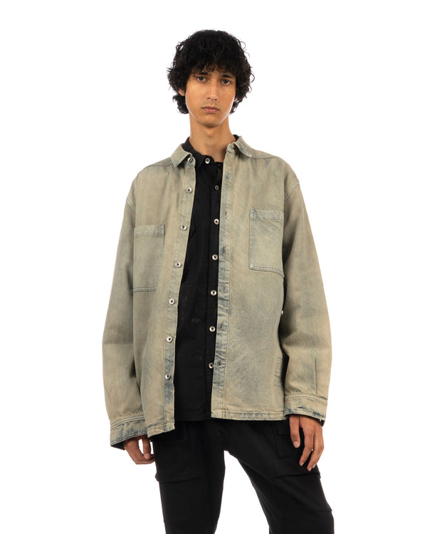 DRKSHDW by Rick Owens | Jumbo Denim Jacket Mineral Pearl - Concrete